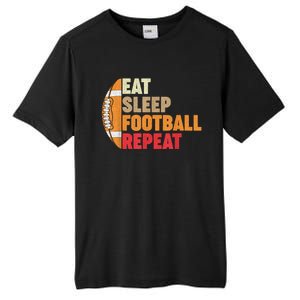 American Football Eat Sleep Football Repeat Tall Fusion ChromaSoft Performance T-Shirt