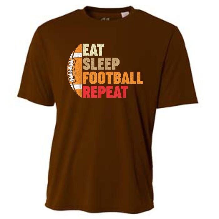 American Football Eat Sleep Football Repeat Cooling Performance Crew T-Shirt