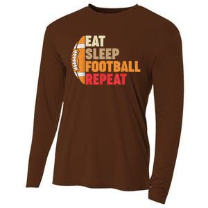 American Football Eat Sleep Football Repeat Cooling Performance Long Sleeve Crew