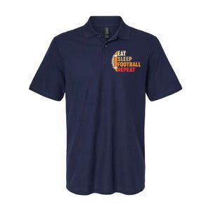 American Football Eat Sleep Football Repeat Softstyle Adult Sport Polo