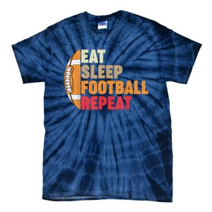 American Football Eat Sleep Football Repeat Tie-Dye T-Shirt