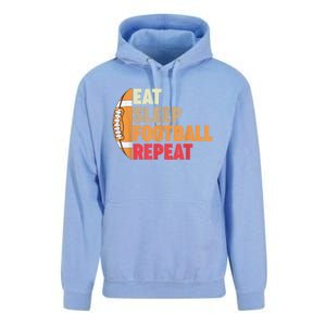 American Football Eat Sleep Football Repeat Unisex Surf Hoodie