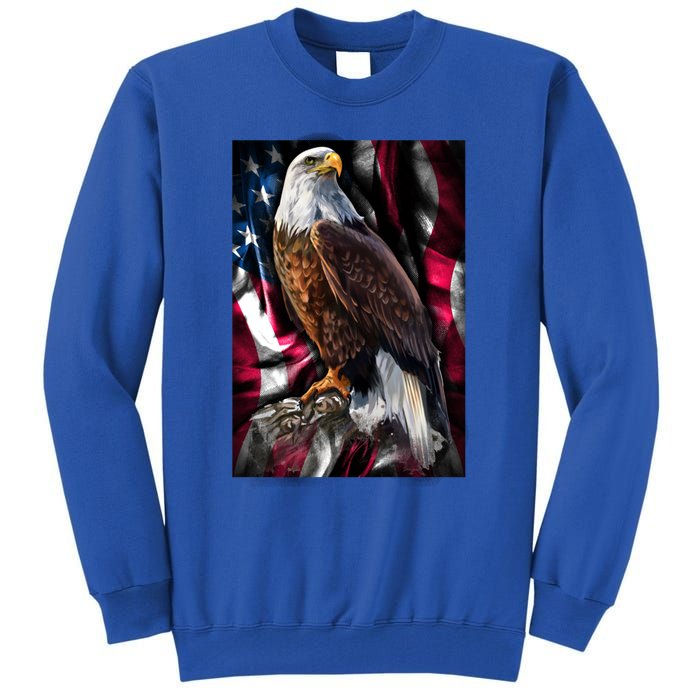 American Flag Eagle Gift 2nd Usa America Pride Patriotic Tall Sweatshirt