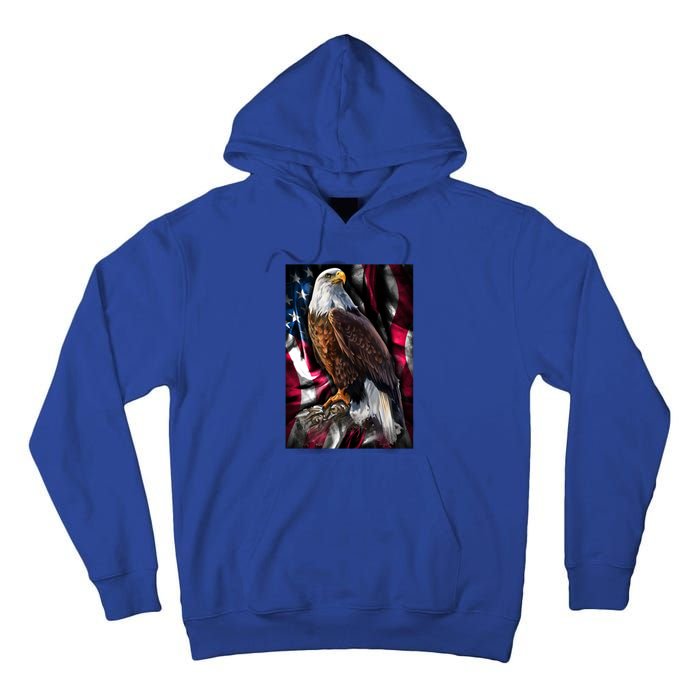 American Flag Eagle Gift 2nd Usa America Pride Patriotic Tall Hoodie