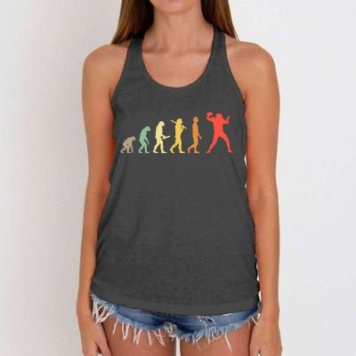 American Football Evolution Gift For Football Players Women's Knotted Racerback Tank