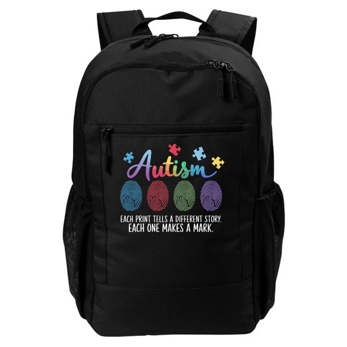 Autism Fingerprint Each Print Tells A Different Story Daily Commute Backpack