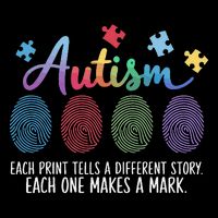 Autism Fingerprint Each Print Tells A Different Story Flat Bill Trucker Hat
