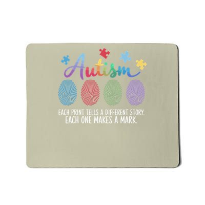 Autism Fingerprint Each Print Tells A Different Story Mousepad