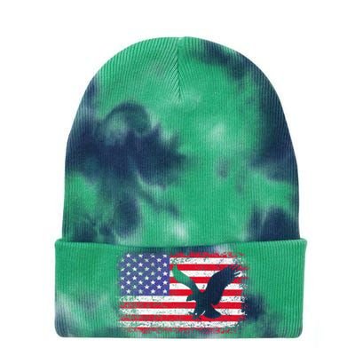 American Flag Eagle Usa 4th Of July Tie Dye 12in Knit Beanie