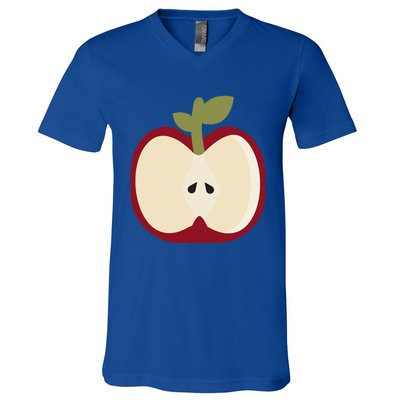 Apple Fruit Easy Lazy DIY Halloween Costume V-Neck T-Shirt