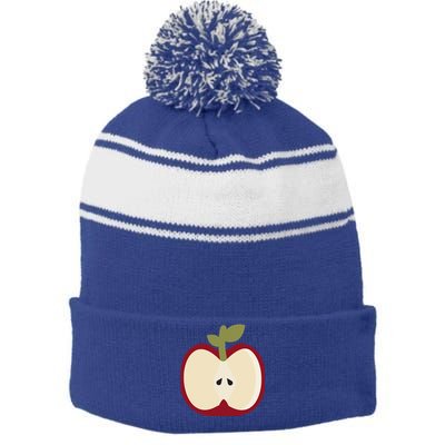 Apple Fruit Easy Lazy DIY Halloween Costume Stripe Pom Pom Beanie