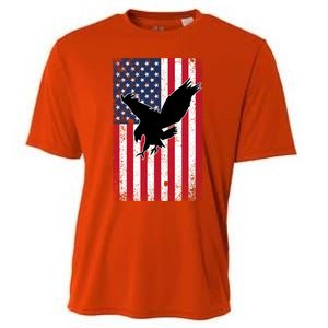 American Flag Eagle Patriotic Usa Great Gift Cooling Performance Crew T-Shirt