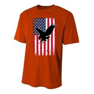 American Flag Eagle Patriotic Usa Great Gift Performance Sprint T-Shirt