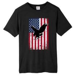 American Flag Eagle Patriotic Usa Great Gift Tall Fusion ChromaSoft Performance T-Shirt