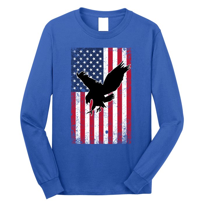 American Flag Eagle Patriotic Usa Great Gift Long Sleeve Shirt