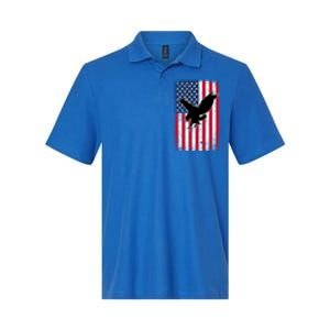 American Flag Eagle Patriotic Usa Great Gift Softstyle Adult Sport Polo