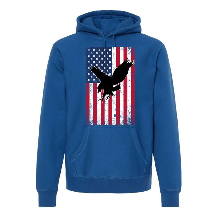 American Flag Eagle Patriotic Usa Great Gift Premium Hoodie