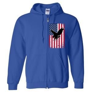 American Flag Eagle Patriotic Usa Great Gift Full Zip Hoodie