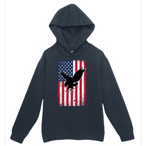 American Flag Eagle Patriotic Usa Great Gift Urban Pullover Hoodie