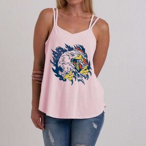 American Flag Eagle Patriot Gift Women's Strappy Tank