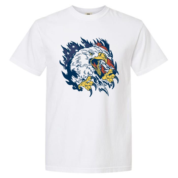 American Flag Eagle Patriot Gift Garment-Dyed Heavyweight T-Shirt