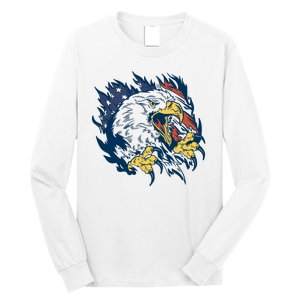 American Flag Eagle Patriot Gift Long Sleeve Shirt