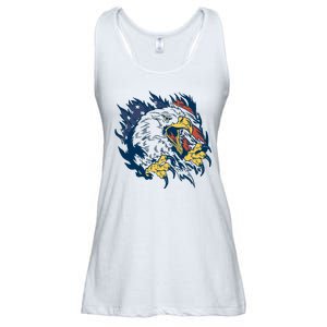 American Flag Eagle Patriot Gift Ladies Essential Flowy Tank