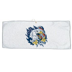 American Flag Eagle Patriot Gift Large Microfiber Waffle Golf Towel