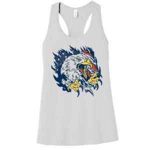 American Flag Eagle Patriot Gift Women's Racerback Tank