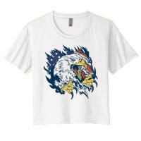 American Flag Eagle Patriot Gift Women's Crop Top Tee