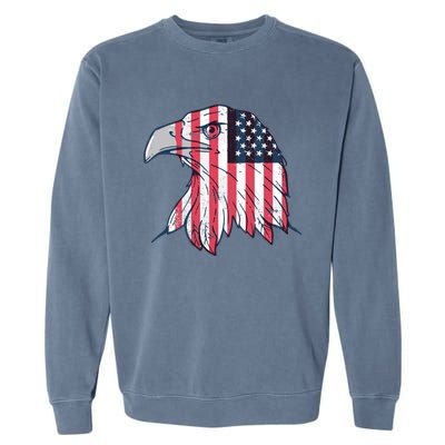 American Flag Eagle Usa Patriotic Gift Garment-Dyed Sweatshirt