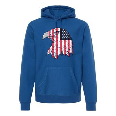 American Flag Eagle Usa Patriotic Gift Premium Hoodie