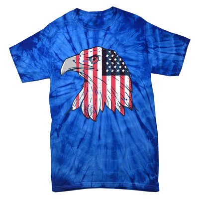 American Flag Eagle Usa Patriotic Gift Tie-Dye T-Shirt