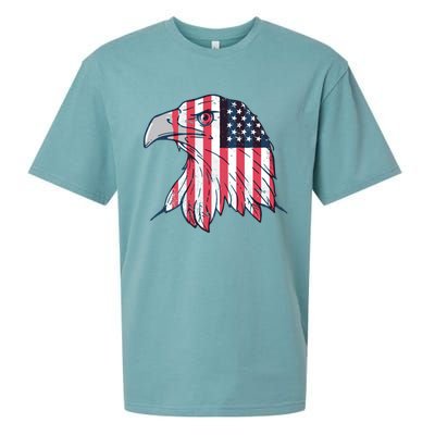 American Flag Eagle Usa Patriotic Gift Sueded Cloud Jersey T-Shirt