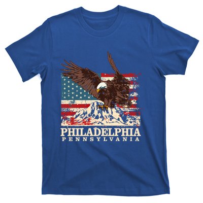 American Flag Eagle Philadelphia Patriotic Pennsylvania Meaningful Gift T-Shirt