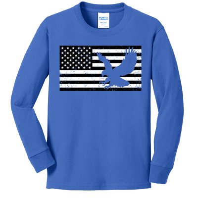 American Flag Eagle Great Gift 4th Of July Tees Patriotic Eagle Great Gift Kids Long Sleeve Shirt