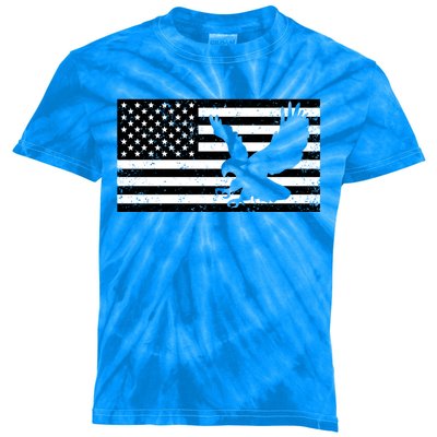 American Flag Eagle Great Gift 4th Of July Tees Patriotic Eagle Great Gift Kids Tie-Dye T-Shirt