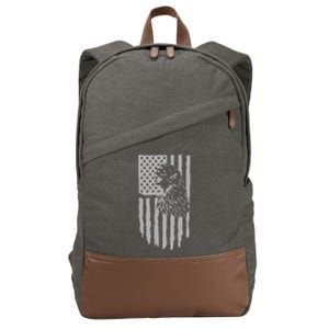 American Flag Eagle Patriot Cotton Canvas Backpack