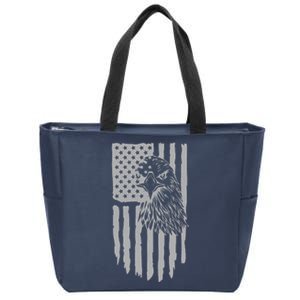 American Flag Eagle Patriot Zip Tote Bag