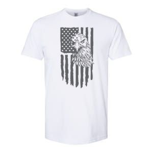 American Flag Eagle Patriot Softstyle CVC T-Shirt