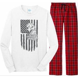 American Flag Eagle Patriot Long Sleeve Pajama Set