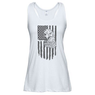 American Flag Eagle Patriot Ladies Essential Flowy Tank