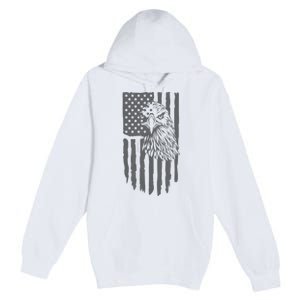 American Flag Eagle Patriot Premium Pullover Hoodie