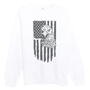 American Flag Eagle Patriot Premium Crewneck Sweatshirt