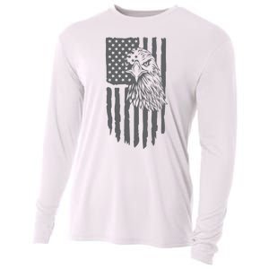 American Flag Eagle Patriot Cooling Performance Long Sleeve Crew