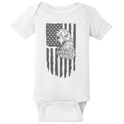 American Flag Eagle Patriot Baby Bodysuit