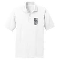 American Flag Eagle Patriot PosiCharge RacerMesh Polo