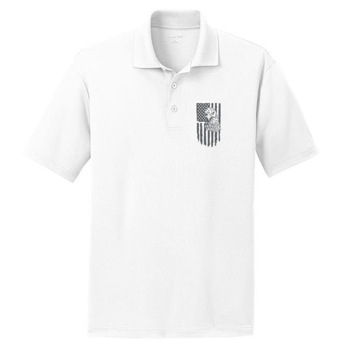 American Flag Eagle Patriot PosiCharge RacerMesh Polo