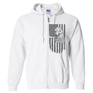 American Flag Eagle Patriot Full Zip Hoodie