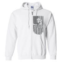 American Flag Eagle Patriot Full Zip Hoodie